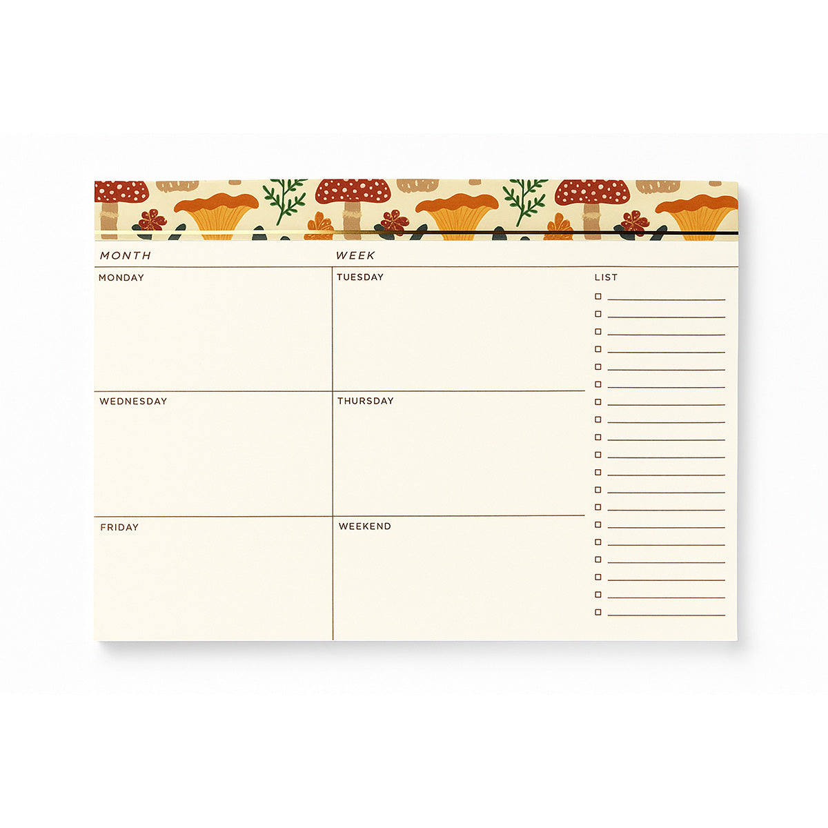 Planner semanal Nest / 80 hojas 80gms / 25x19cm
