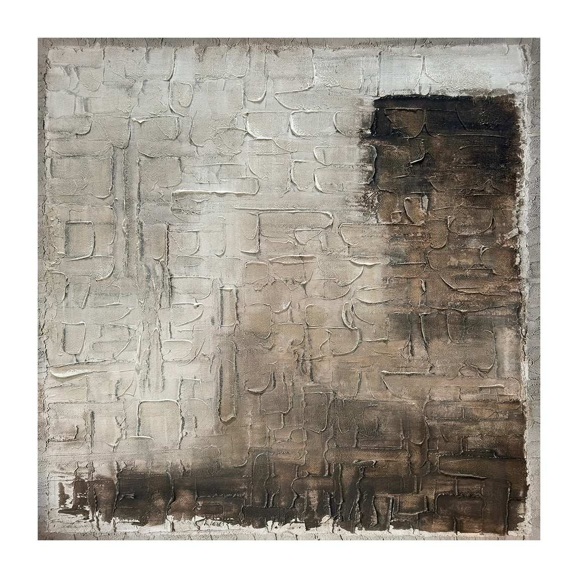 Oleo Texturado "Sin Fronteras" Pintado a Mano sobre Canvas 150 x 150 cm