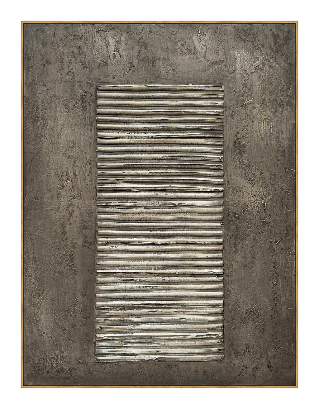 Cuadro "Etrusco 1" Pintado a Mano sobre Canvas con Marco Madera Oscura 90 x 120 cm