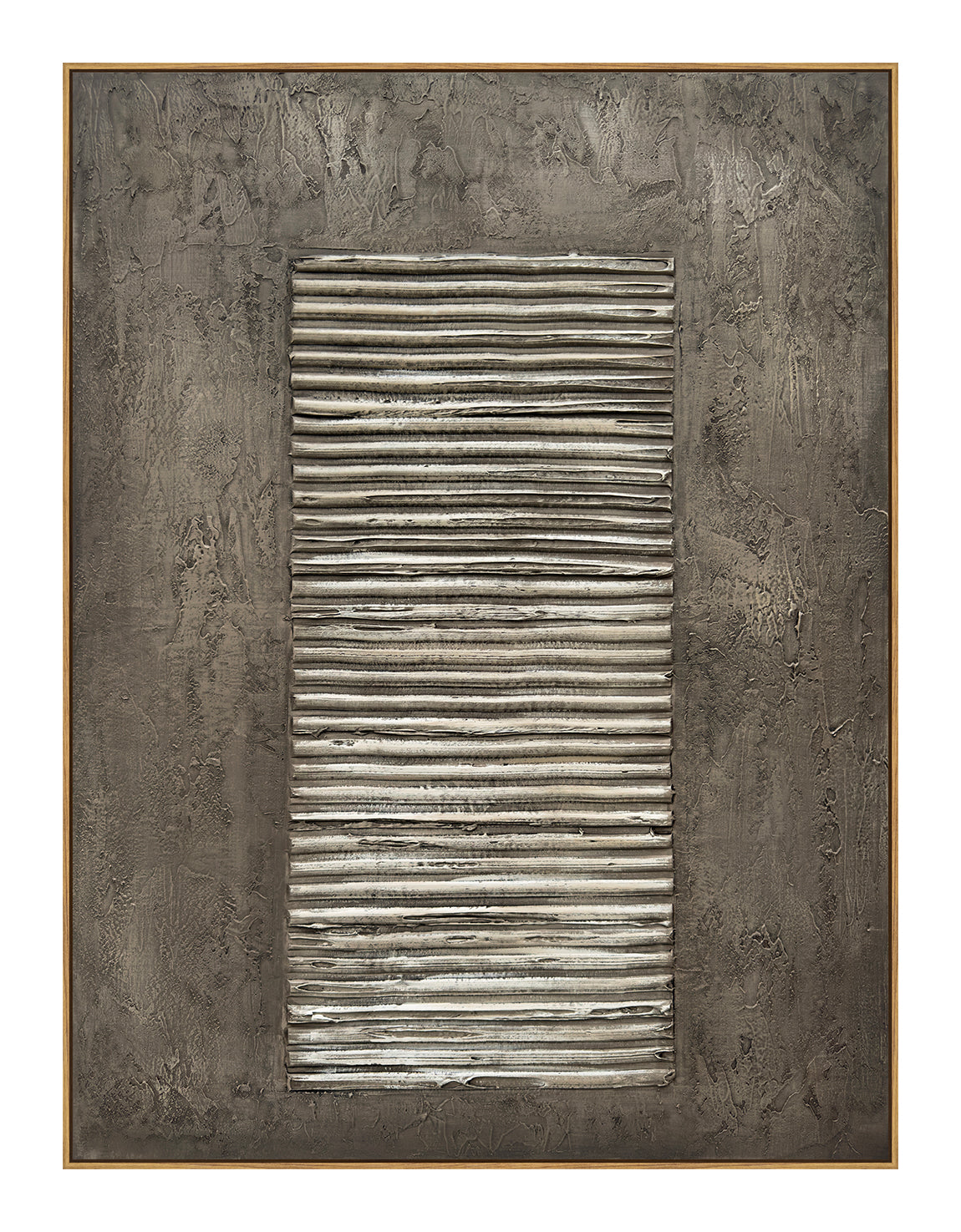 Cuadro "Etrusco 1" Pintado a Mano sobre Canvas con Marco Madera Oscura 90 x 120 cm