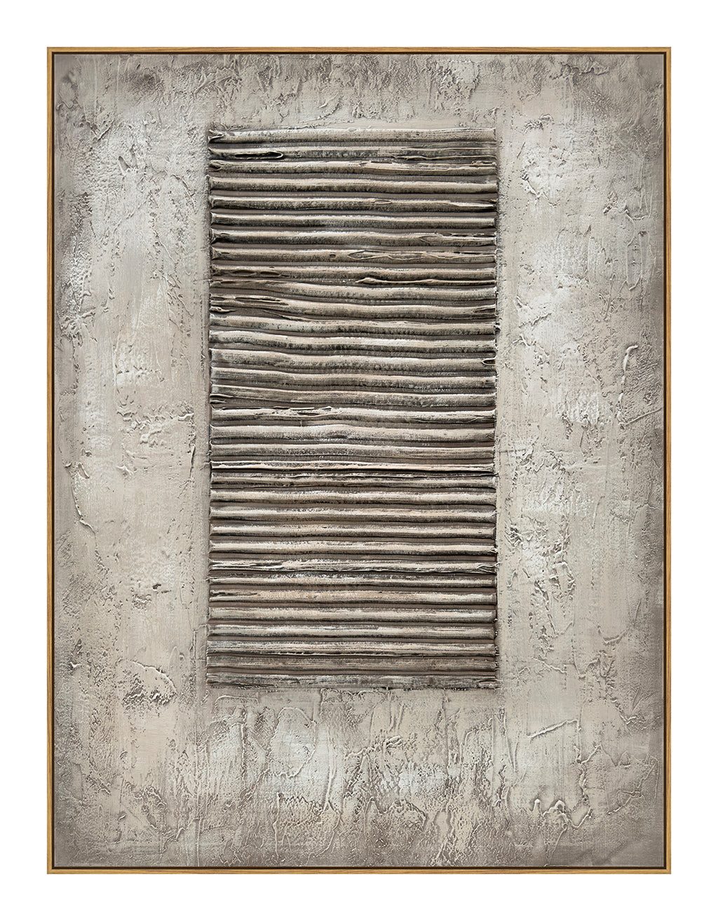 Cuadro "Etrusco 2" Pintado a Mano sobre Canvas con Marco Madera Oscura 90 x 120 cm