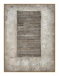 Cuadro "Etrusco 2" Pintado a Mano sobre Canvas con Marco Madera Oscura 90 x 120 cm
