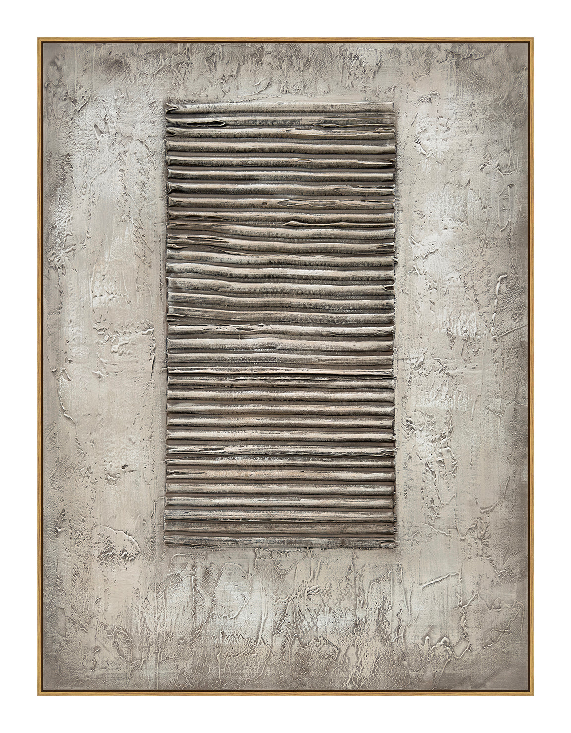 Cuadro "Etrusco 2" Pintado a Mano sobre Canvas con Marco Madera Oscura 90 x 120 cm