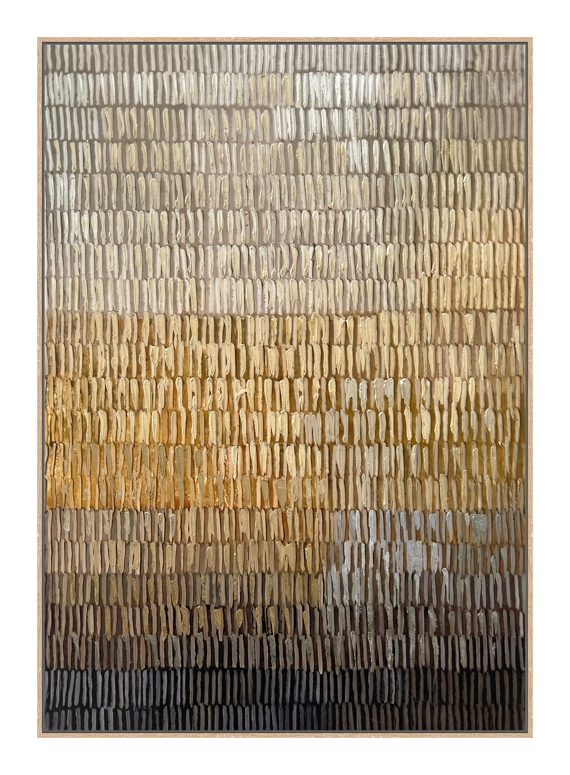Cuadro "Claroscuro" Pintado a Mano sobre Canvas con Marco Madera 70 x 100 cm