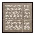 Oleo Texturado "Stampa 1" Pintado a Mano sobre Canvas con Marco Negro 70 x 70 cm