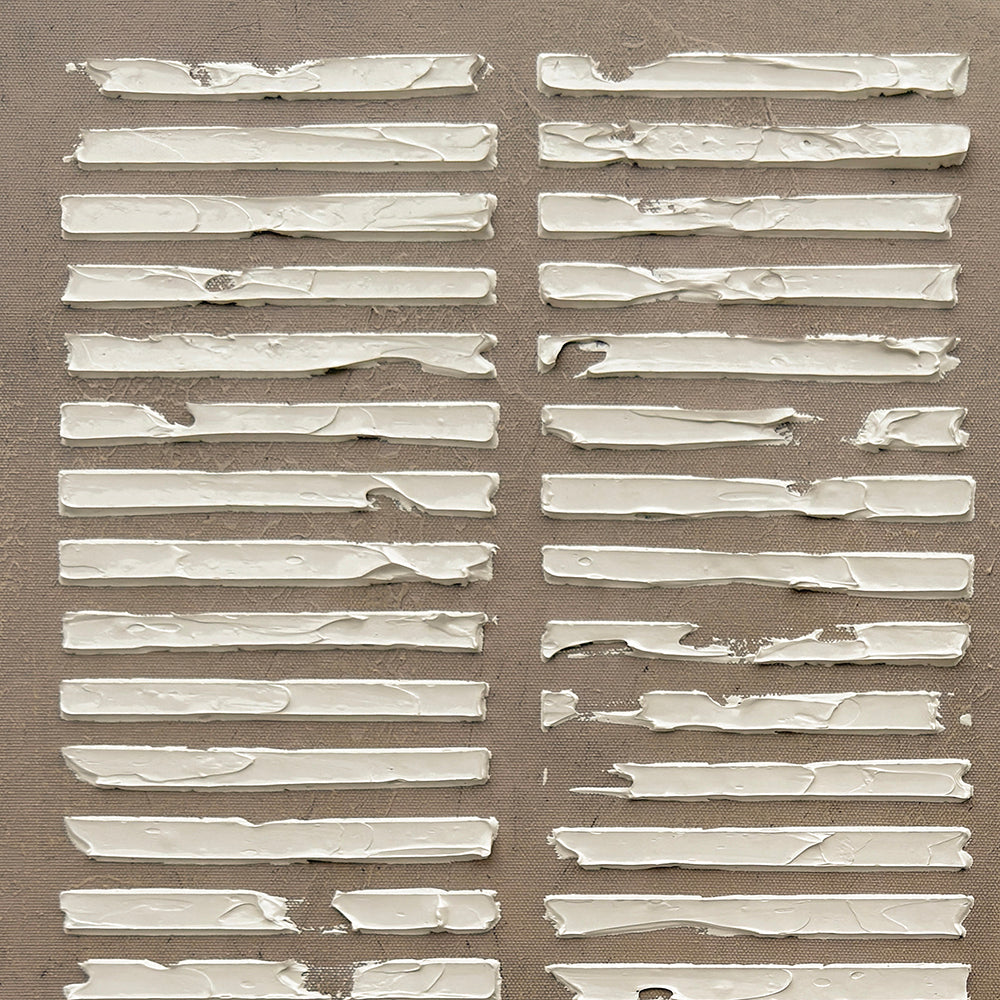 Oleo Texturado "Stampa 2" Pintado a Mano sobre Canvas con Marco Negro 70 x 70 cm