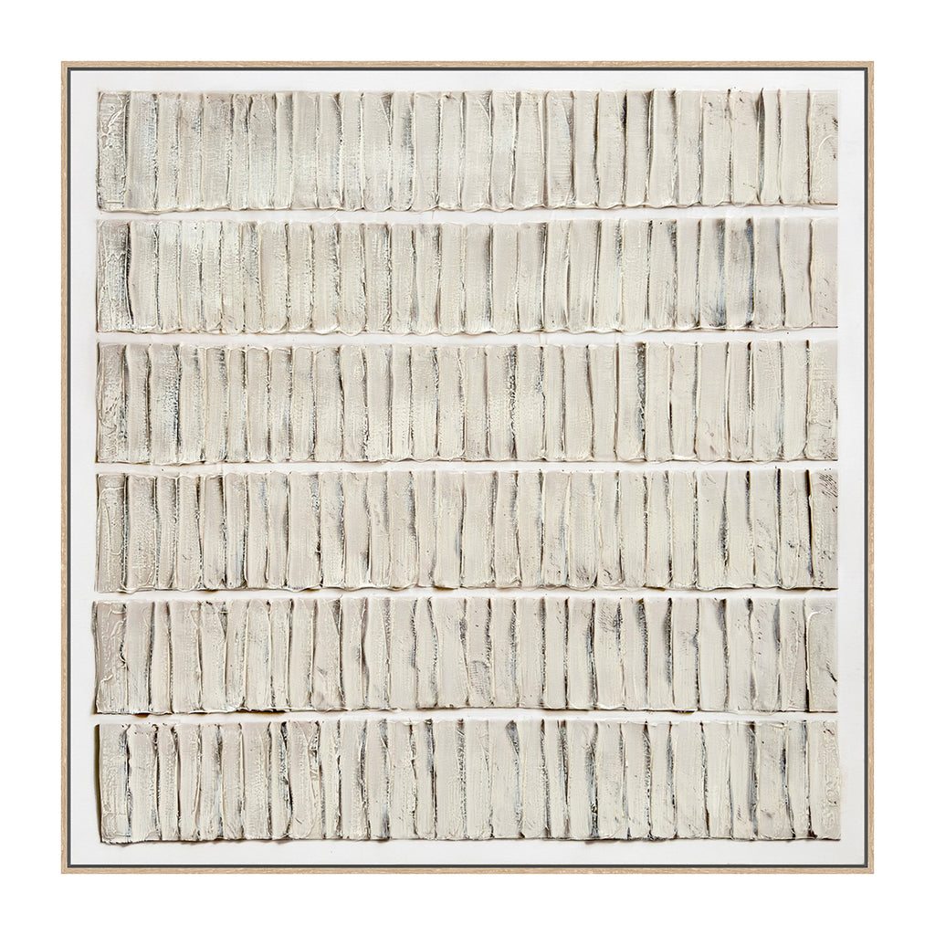 Oleo Texturado "El Piano" Pintado a Mano sobre Canvas con Marco Madera 90 x 90 cm