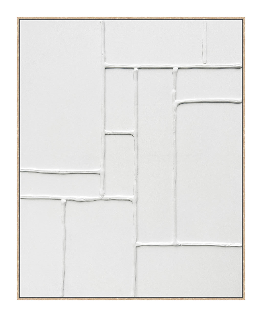 Cuadro "Clean" Pintado a Mano sobre Canvas con Marco Madera 80 x 100 cm