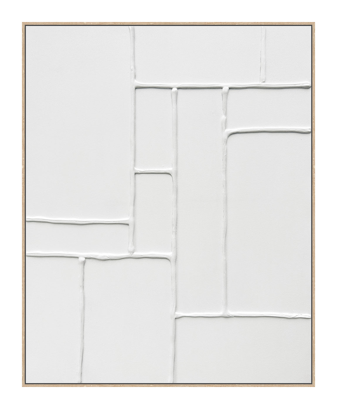 Cuadro "Clean" Pintado a Mano sobre Canvas con Marco Madera 80 x 100 cm