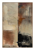 Oleo "Miradas" Pintado a Mano sobre Canvas con Marco Roble 80 x 120 cm