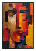 Cuadro "Genoveva" Pintado a Mano sobre Canvas con Marco Negro 80 x 120 cm