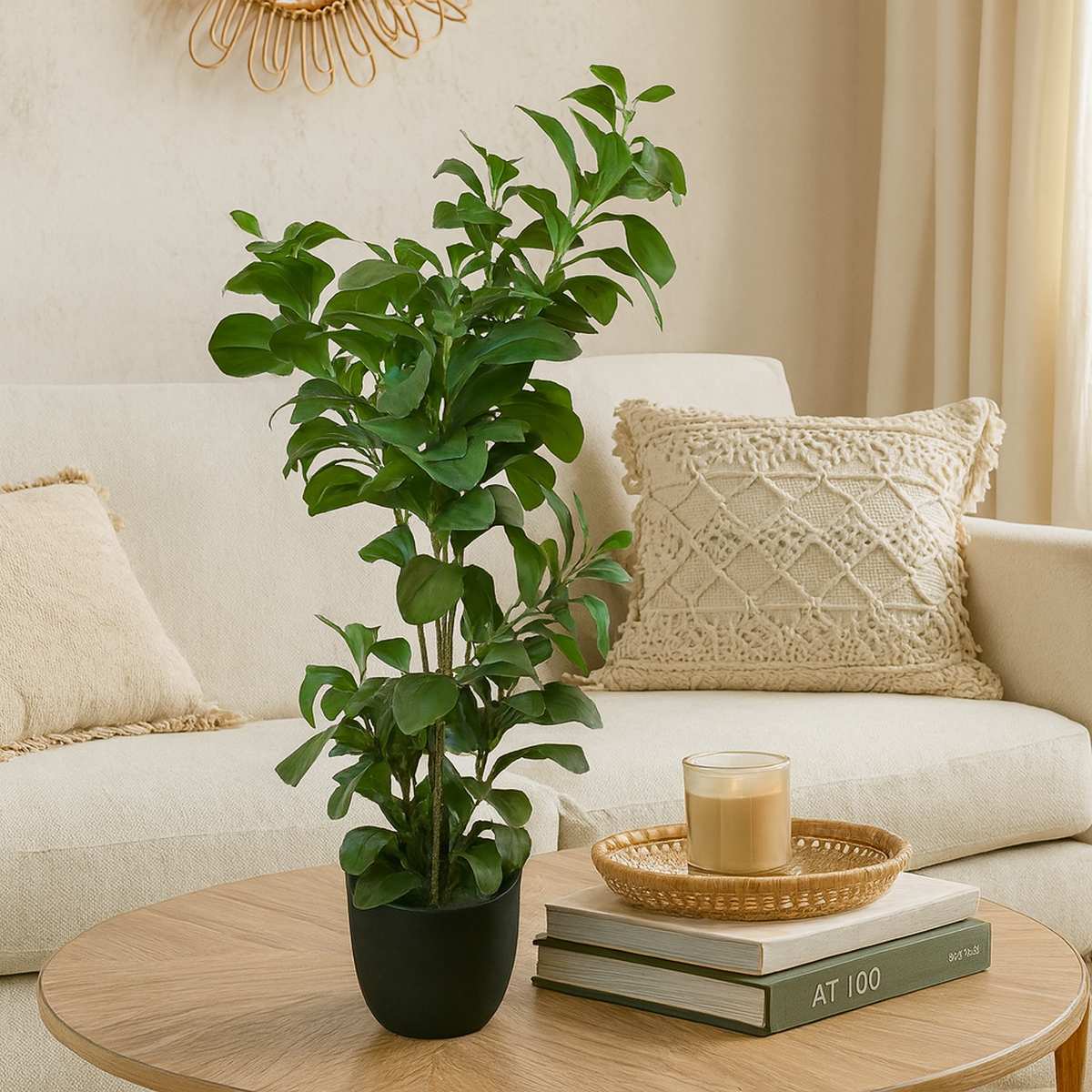 Árbol Watercress Hoja de Berro con Macetero 91 cm de Altura