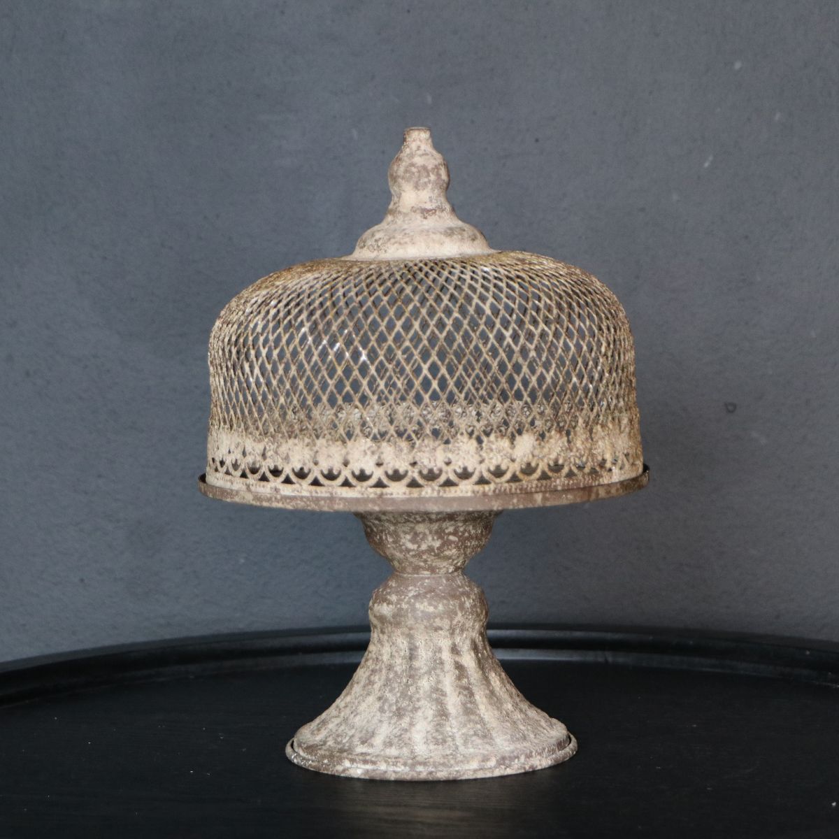 Candelabro Papal negro grande 20,5 x 20,5 x 29cm