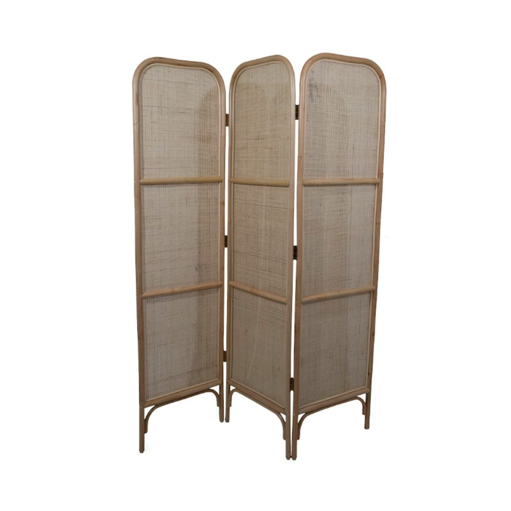Biombo Gili 3 paneles rattan natural 150x180 cm