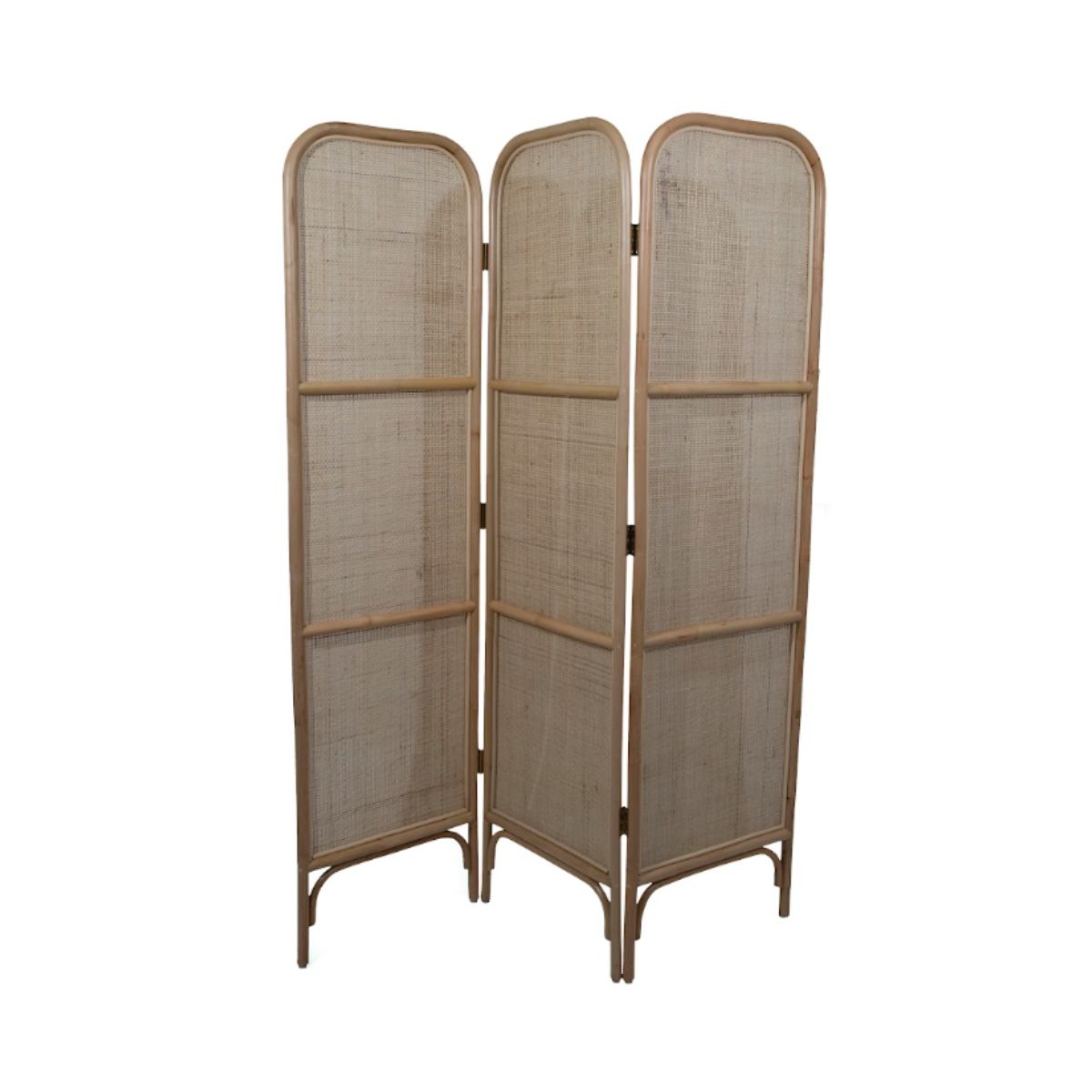 Biombo Gili 3 paneles rattan natural 150x180 cm
