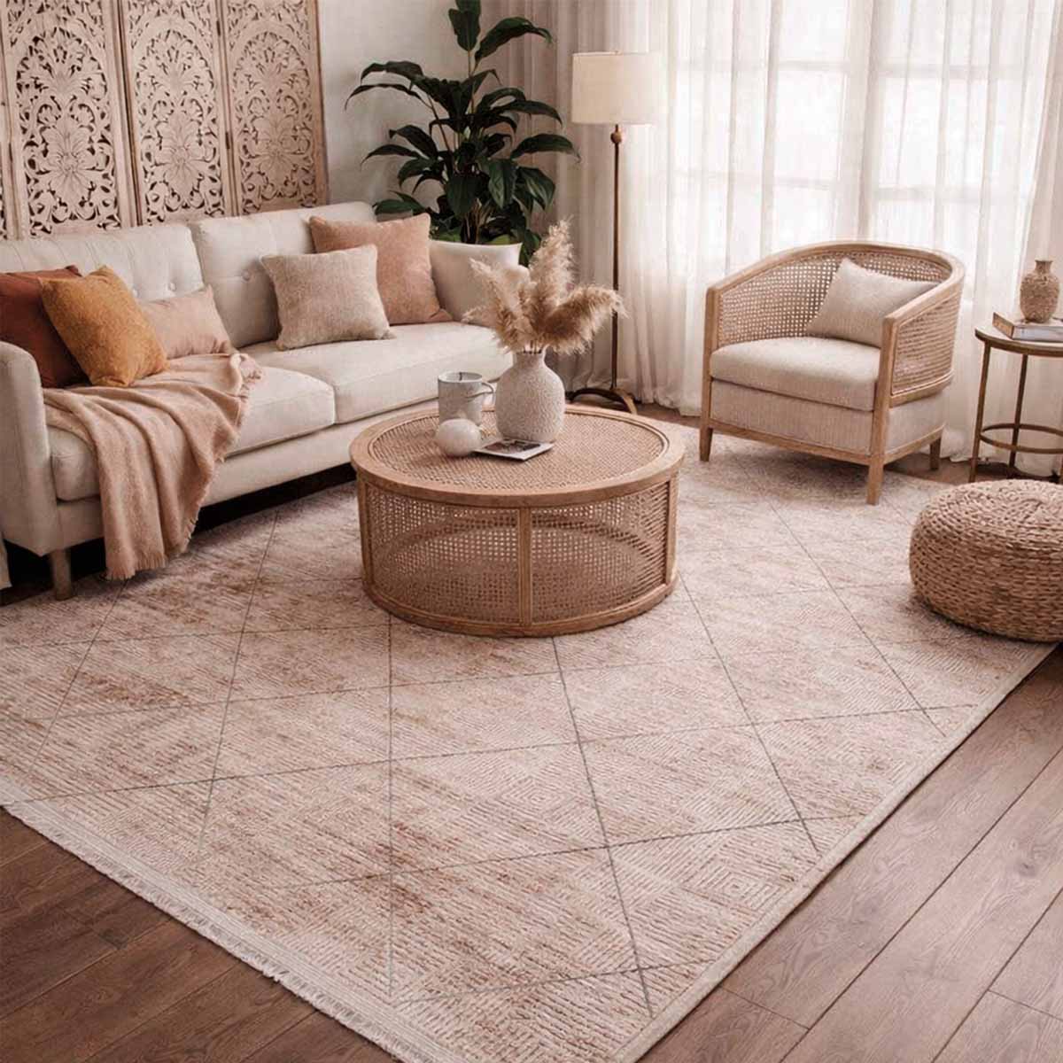 Alfombra Turca Mazzini Gris con Blanco (Selecciona Tamaño) - 200 x 290 cm