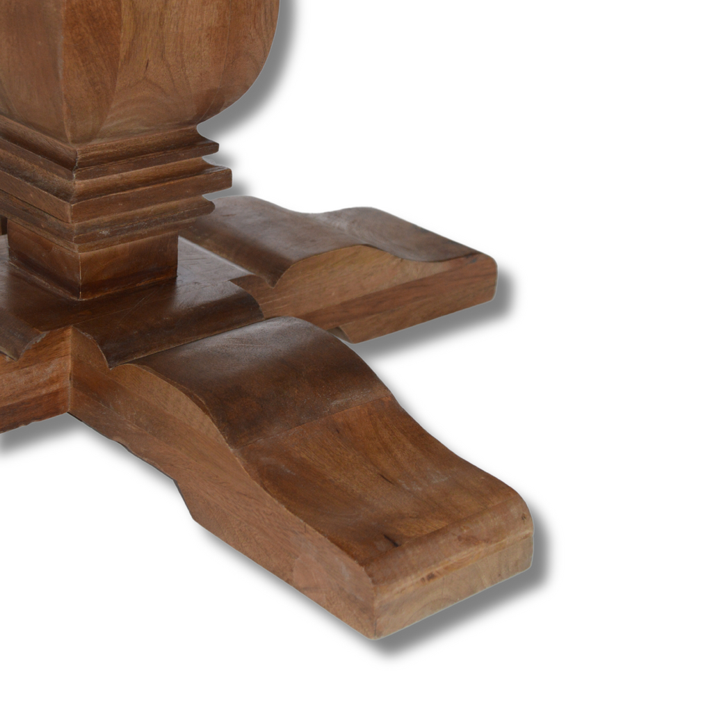 Mesa de comedor circular madera teca 180x180x77cm