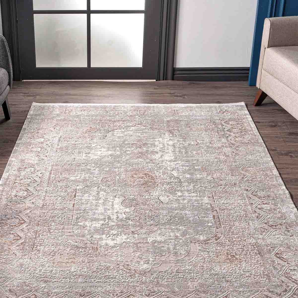 Alfombra Turca Modern04 Beige (Selecciona Tamaño)