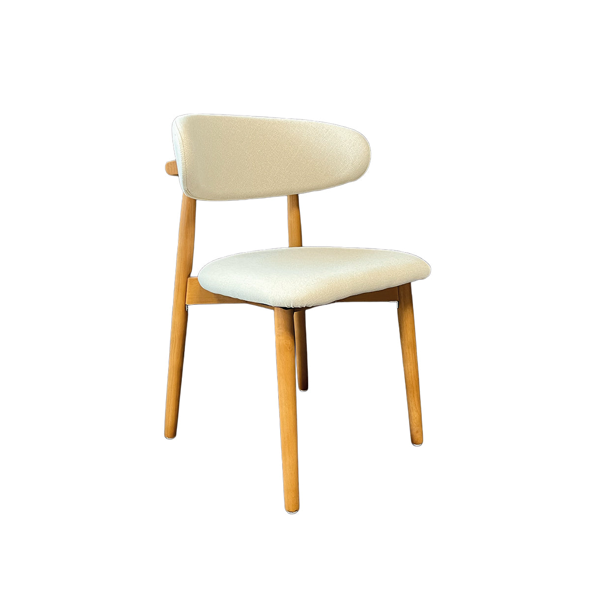Silla Álvaro Madera Walnut y Lino Natural (Llegada en Agosto)