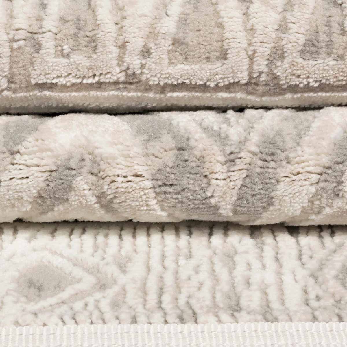 Alfombra Turca Vaivien Beige con Blanco (Selecciona Tamaño)