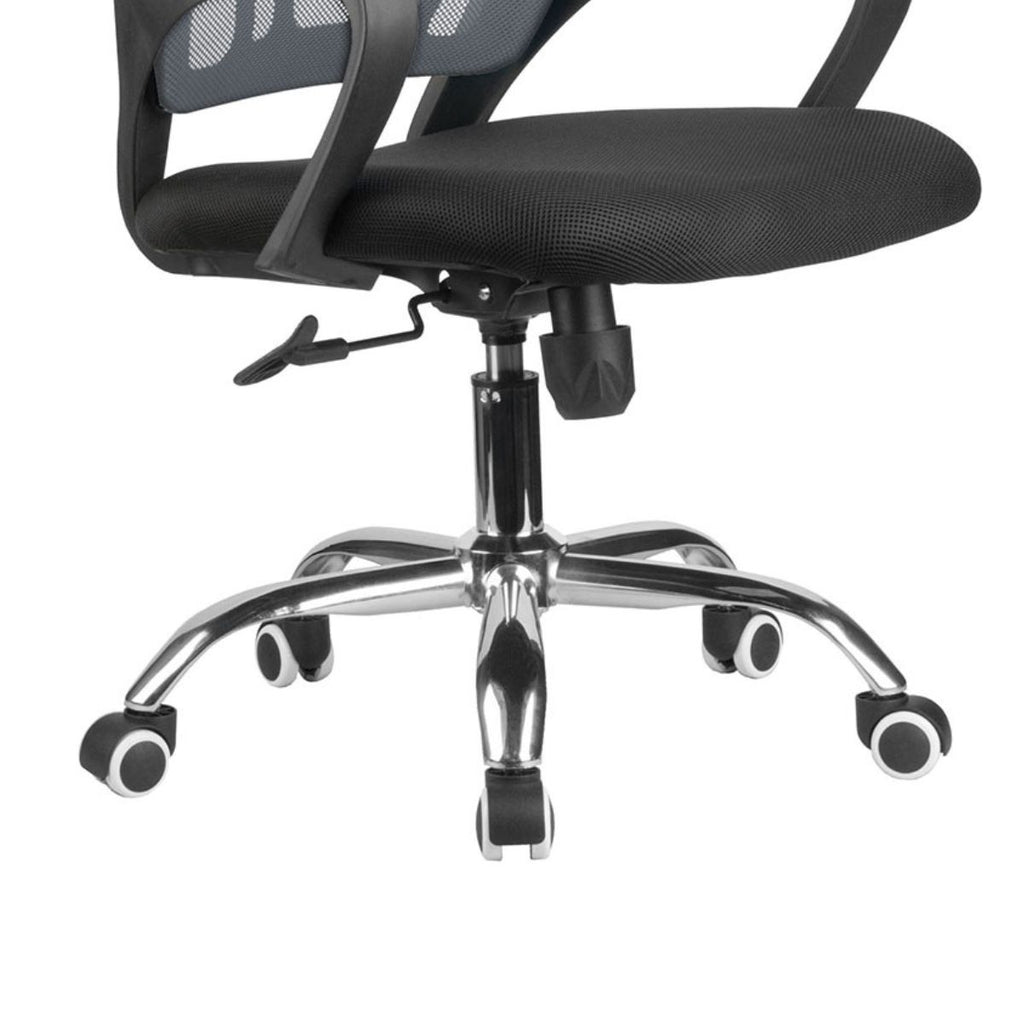Silla de oficina ajustable con brazo espectrum malla negra 65 x 55 x 100cm