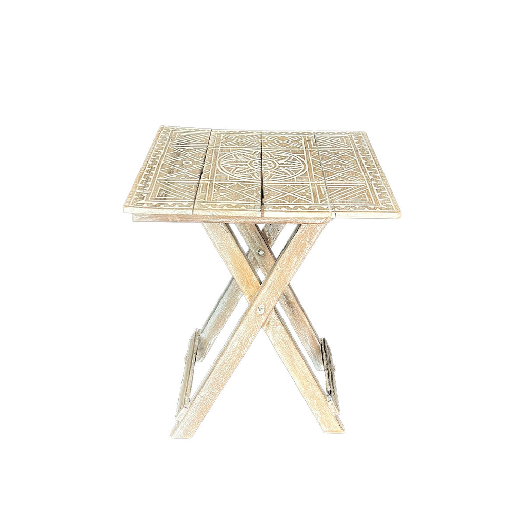 Mesa Lateral Sargón – Madera Albayalde Plegable