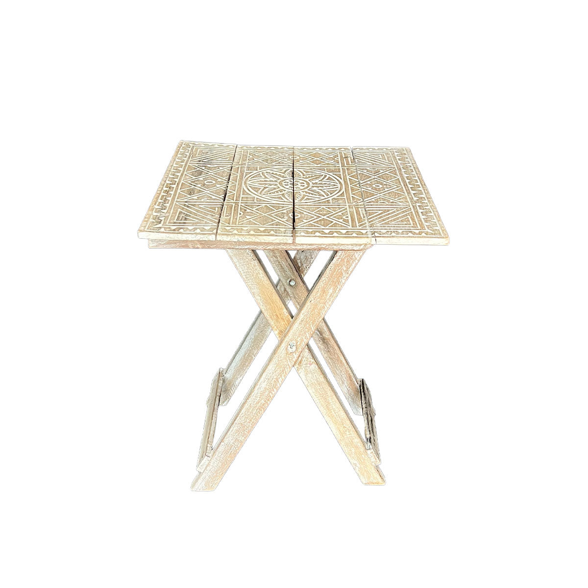 Mesa Lateral Sargón – Madera Albayalde Plegable