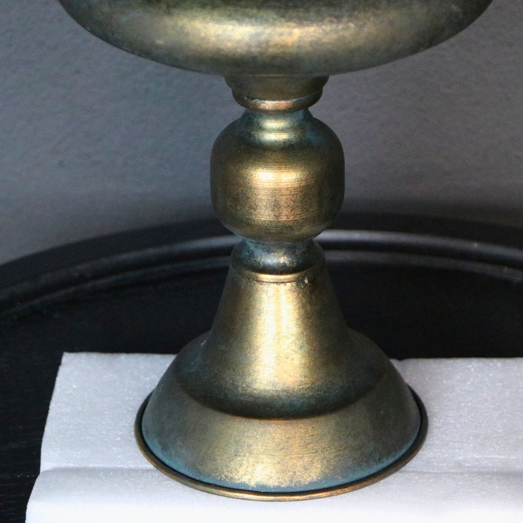Copón Obispo grande metal dorado 25.5 x 22 x 37cm