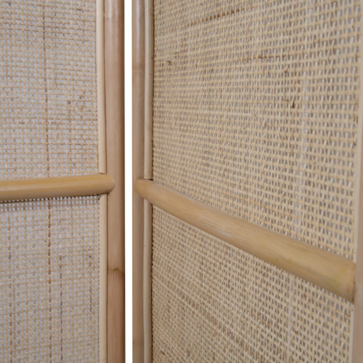Biombo Gili 3 paneles rattan natural 150x180 cm