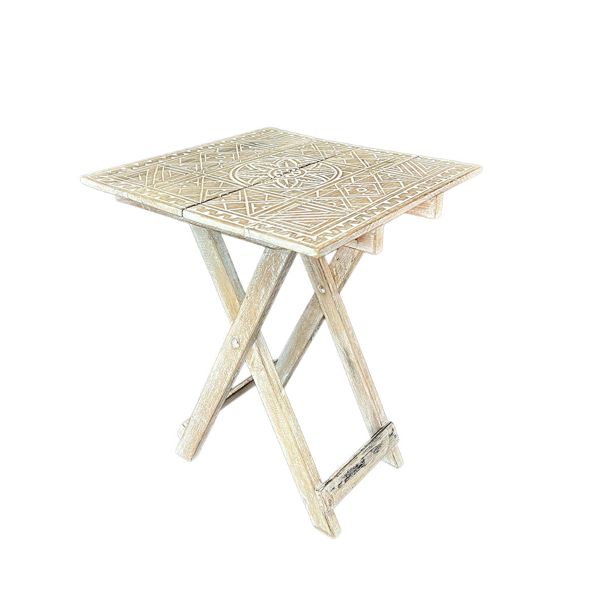 Mesa Lateral Sargón – Madera Albayalde Plegable