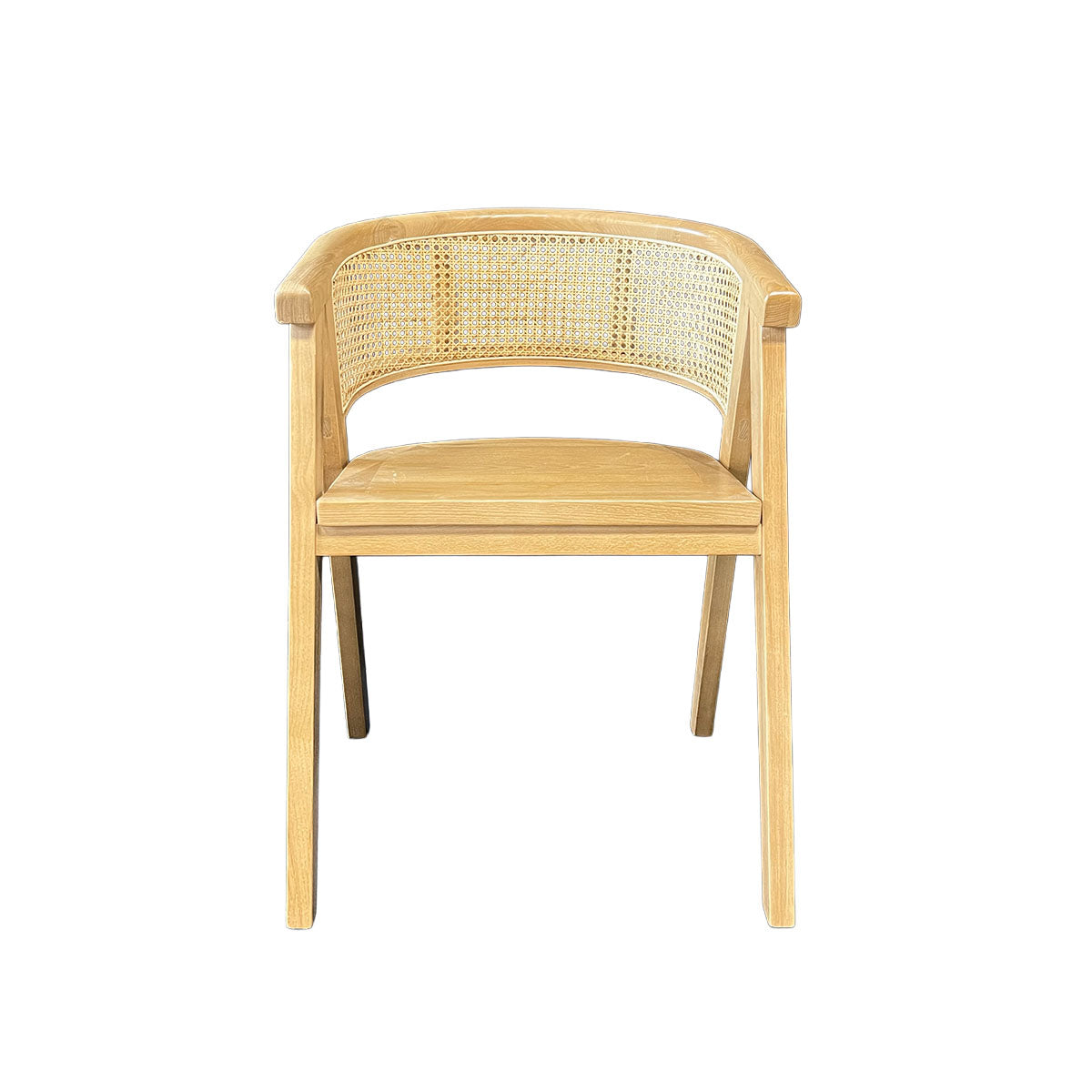 Silla Lenong Plus Madera Fresno Natural y Respaldo de Ratán Natural