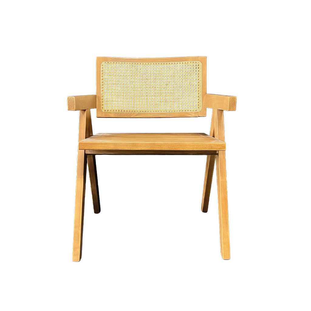 Silla Aurora Plus Madera Fresno Natural y Respaldo de Ratán Natural