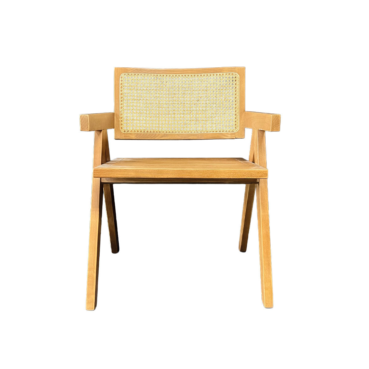 Silla Aurora Plus Madera Fresno Natural y Respaldo de Ratán Natural