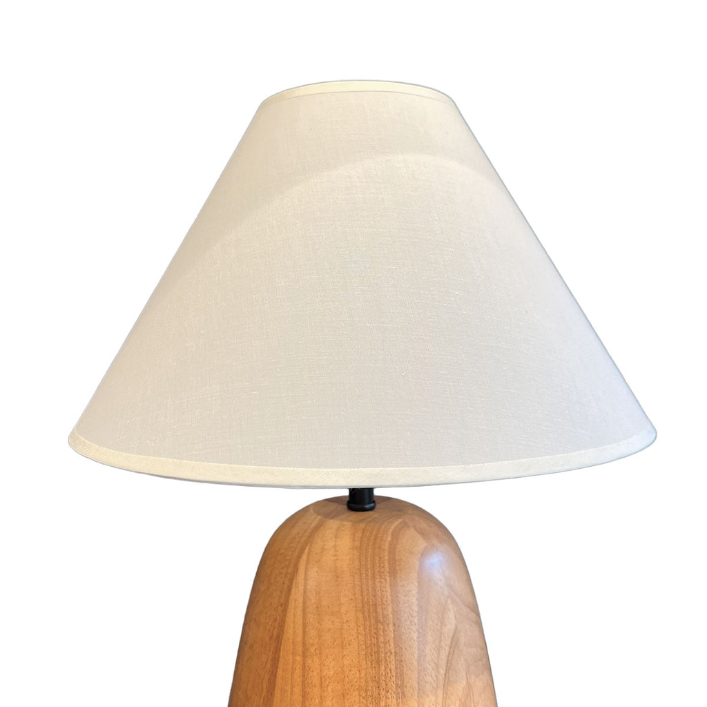 Lámpara de Mesa Buland Madera y Pantalla de Algodón Beige S