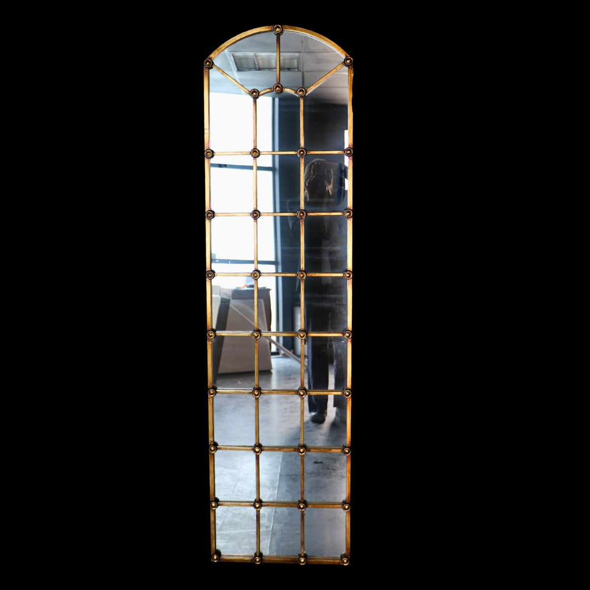 Espejo Vitral Loreto rectangular borde bronce 46 x 172,5cm