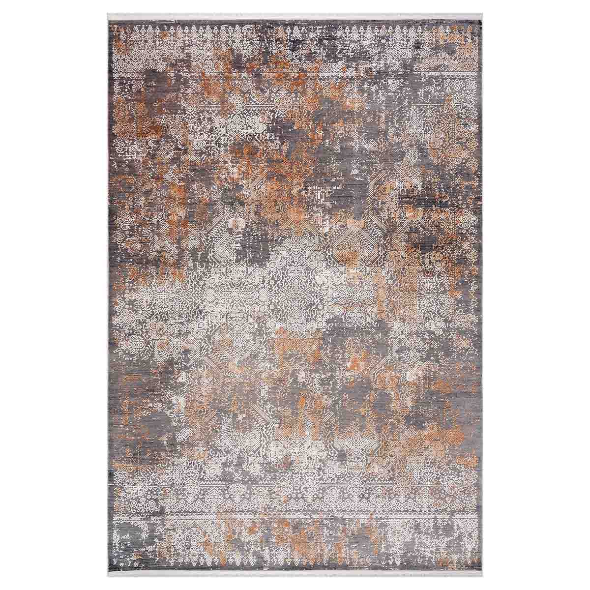 Alfombra Turca Gallery Marroquí Gris/Cobre (Selecciona Tamaño)