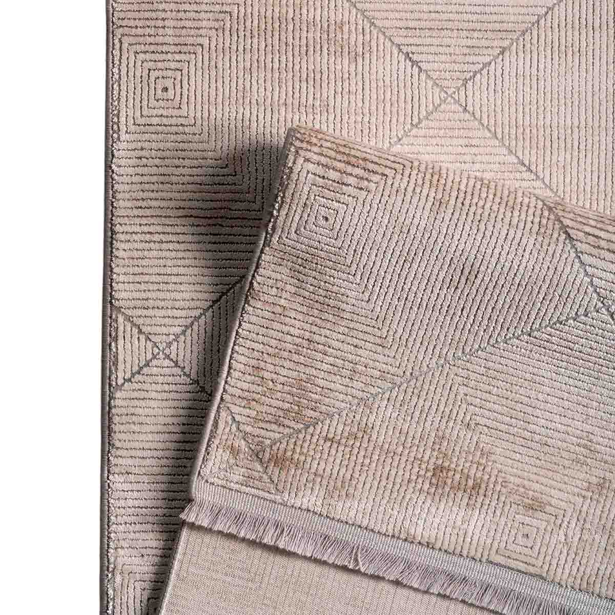 Alfombra Turca Mazzini Gris con Blanco (Selecciona Tamaño)