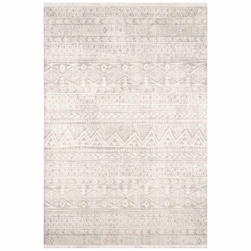 Alfombra Turca Vaivien Beige con Blanco (Selecciona Tamaño)