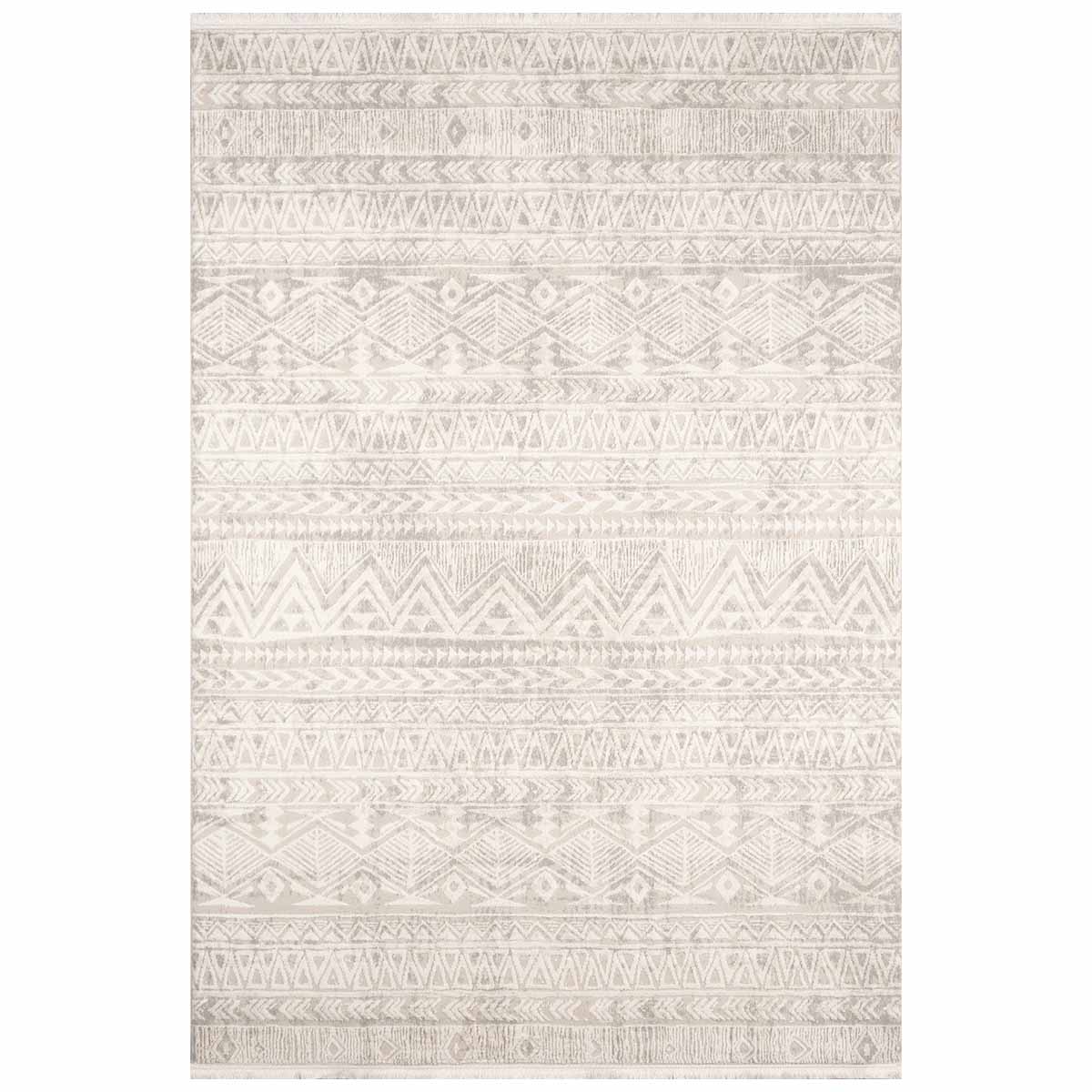 Alfombra Turca Vaivien Beige con Blanco (Selecciona Tamaño)