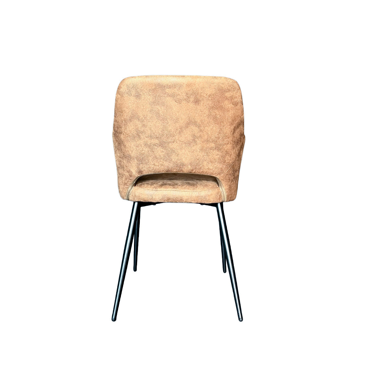 Silla Harry Tela Café Chocolate con Estructura Metálica Negra 62,5 X 58 X 86CM
