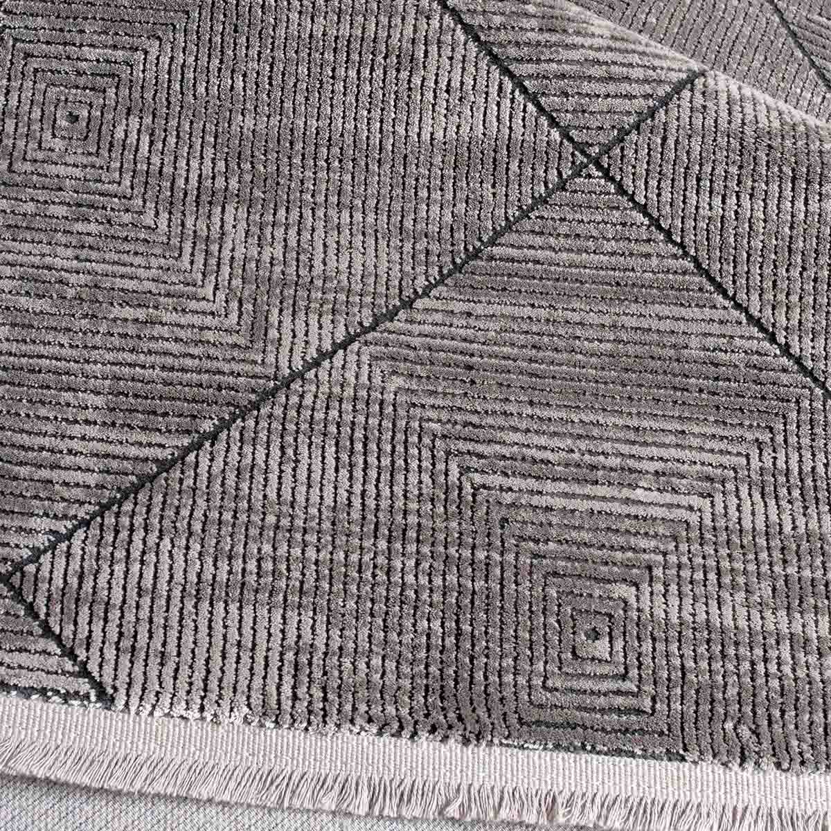 Alfombra Turca Mazzini Beige Rombo (Selecciona Tamaño)