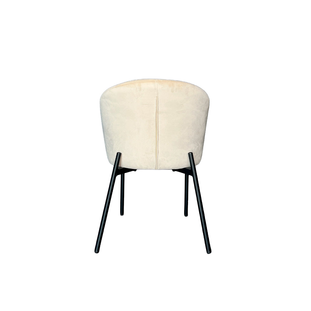 Silla William Tela Beige y Estructura Metálica Negra 59 X 57 X 82CM