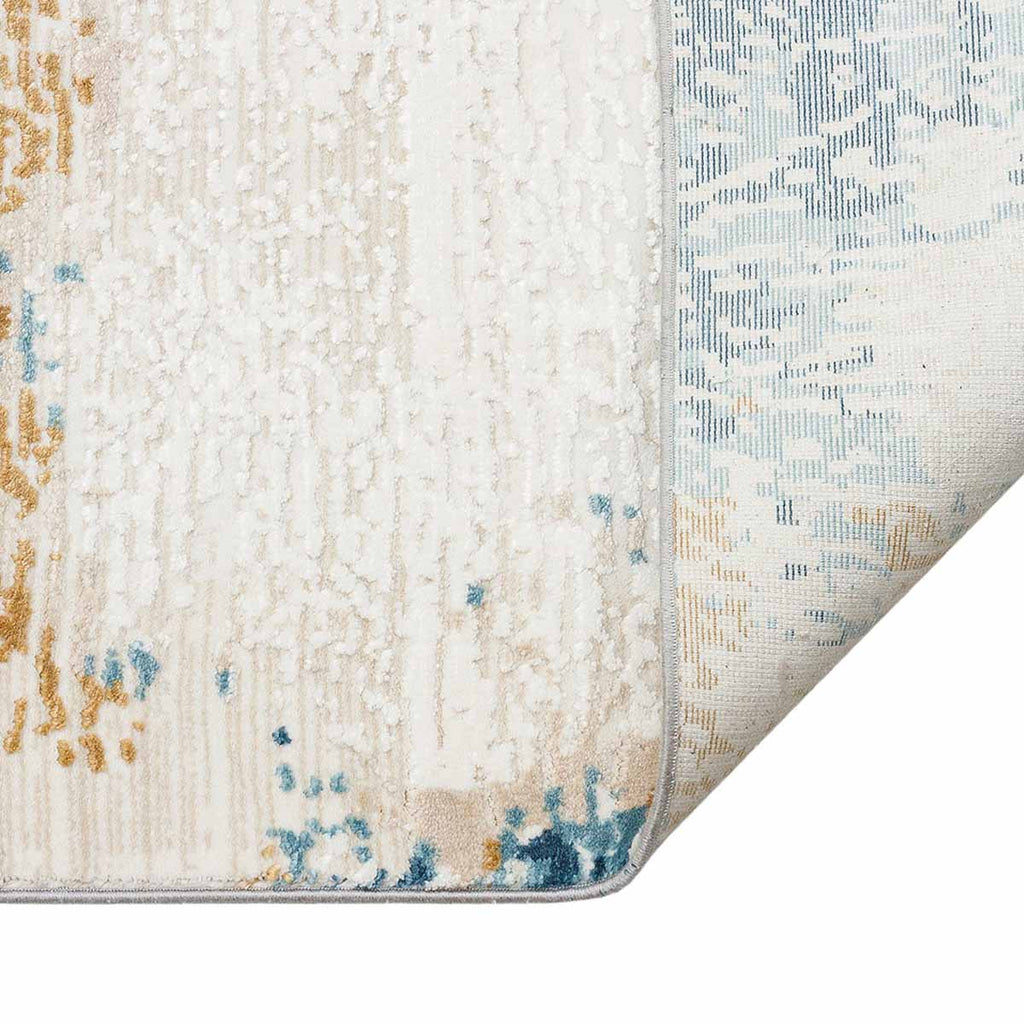 Alfombra Turca Perre015 Crema/Azul (Selecciona Tamaño)
