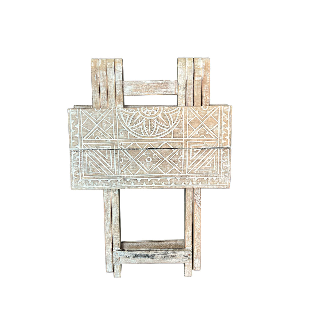 Mesa Lateral Sargón – Madera Albayalde Plegable