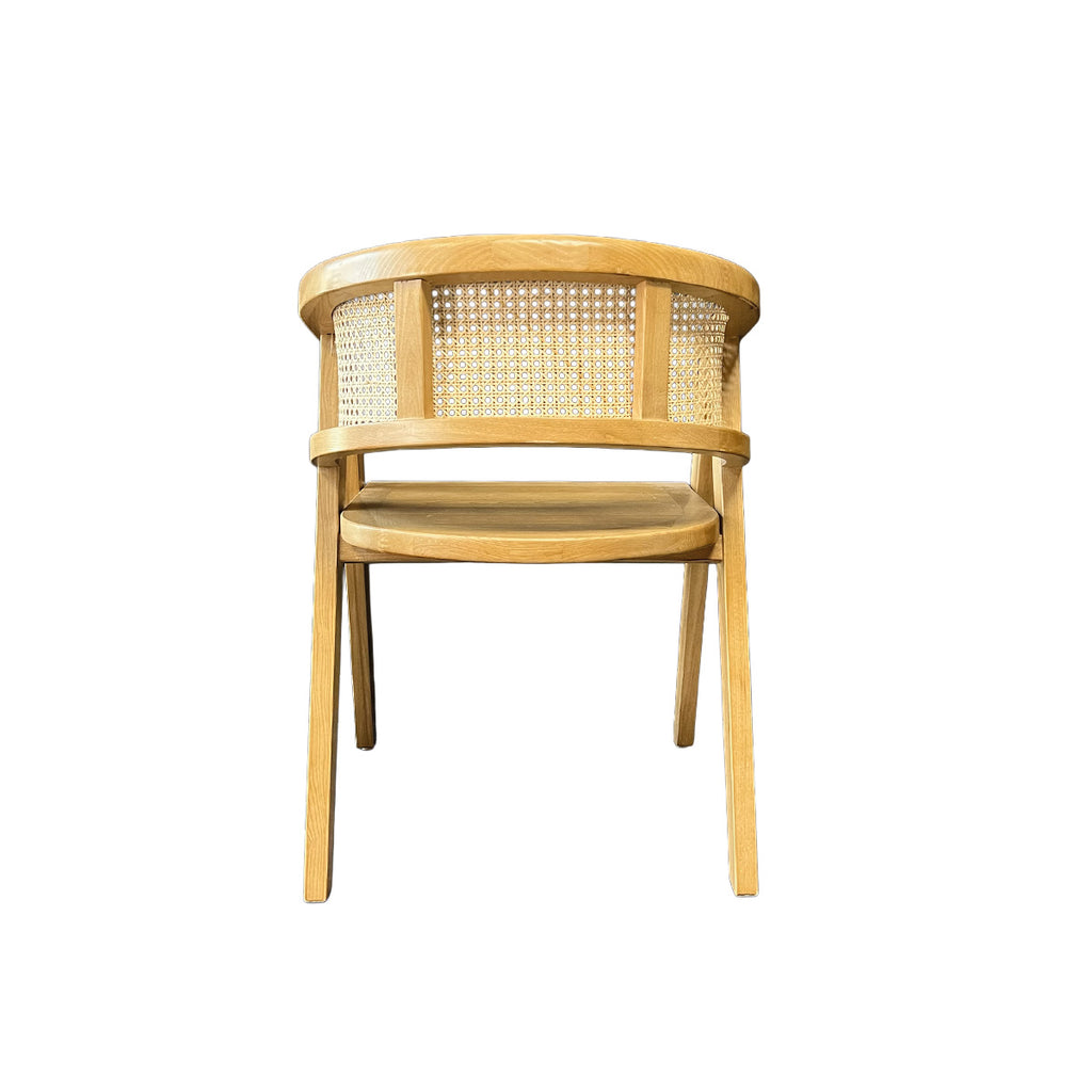 Silla Lenong Plus Madera Fresno Natural y Respaldo de Ratán Natural