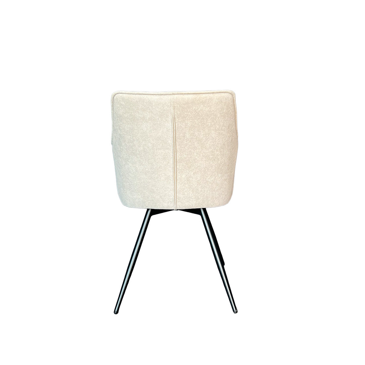 Silla Oliver – Tela Beige con Brazos y Base Metálica 63 X 57,5 X 84,5CM
