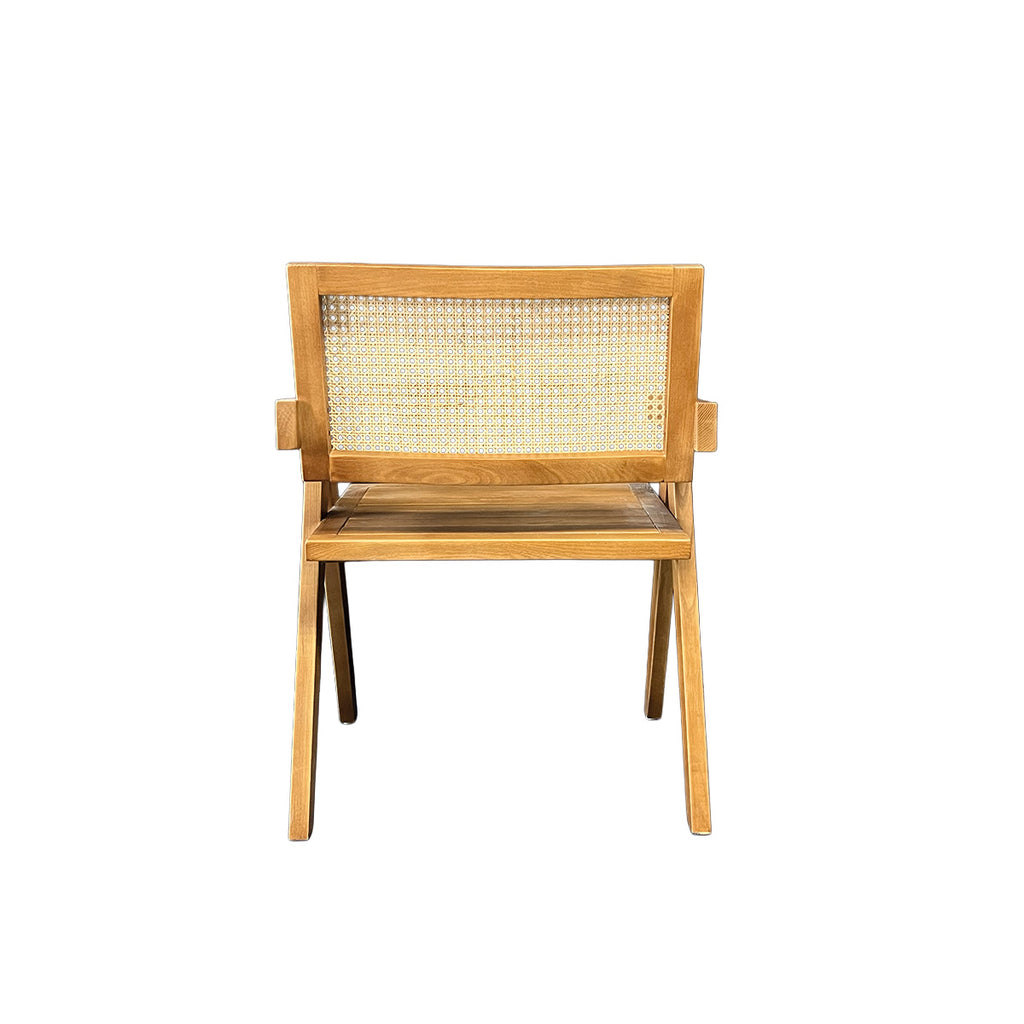 Silla Aurora Plus Madera Fresno Natural y Respaldo de Ratán Natural