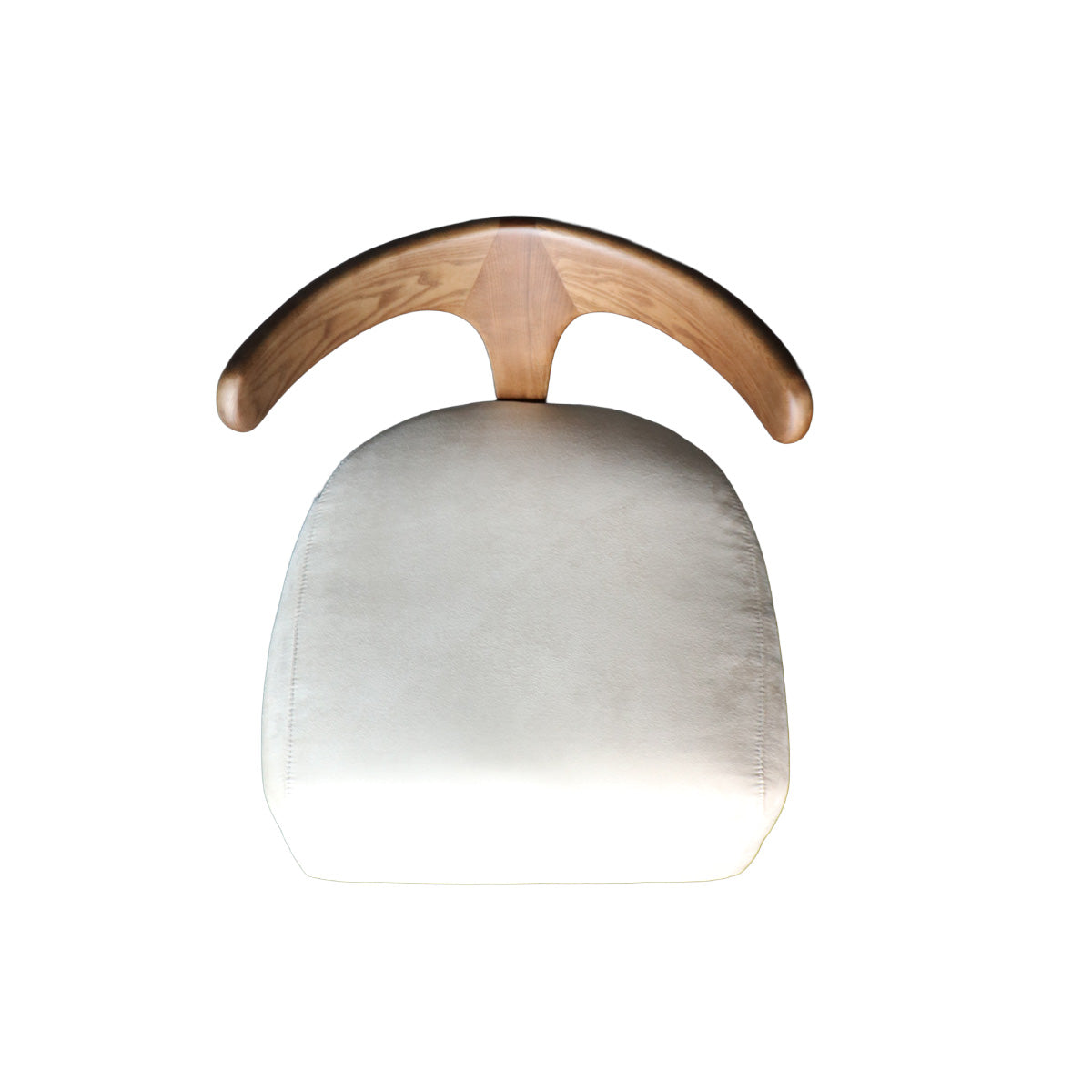 Silla Almodovar Tela Velvet Beige Madera Fresno Walnut