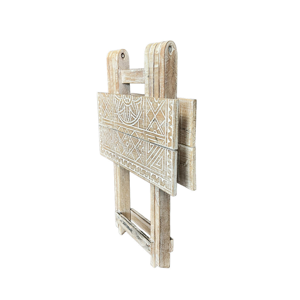 Mesa Lateral Sargón – Madera Albayalde Plegable