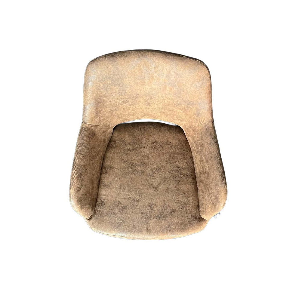 Silla Harry Tela Café Chocolate con Estructura Metálica Negra 62,5 X 58 X 86CM